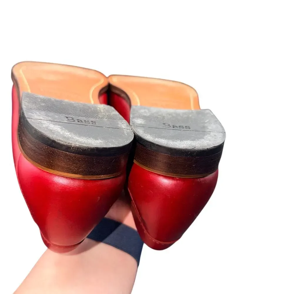 G.H. Bass Weejuns Penny Loafers Red Leather Mens 10 D Classic Preppy Shoes
